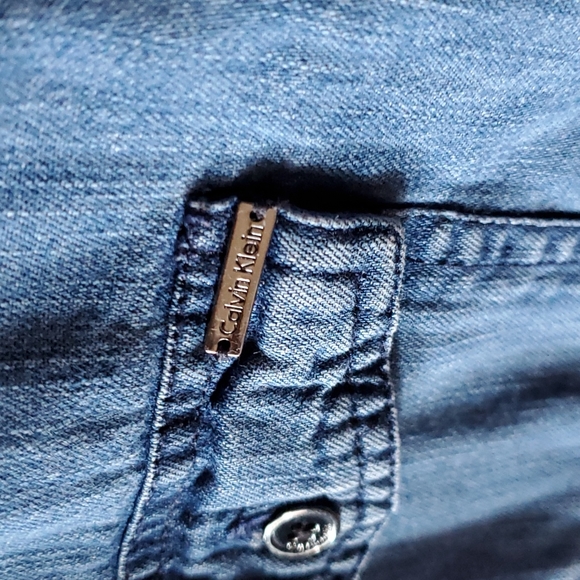 Calvin klein womens denim shirt - Picture 3 of 5